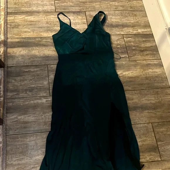 dark green zara dress MIDI HALTER DRESS - Dark green